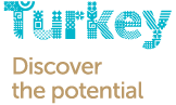 Logo with 'Turkey Discover the potential' text on a white background